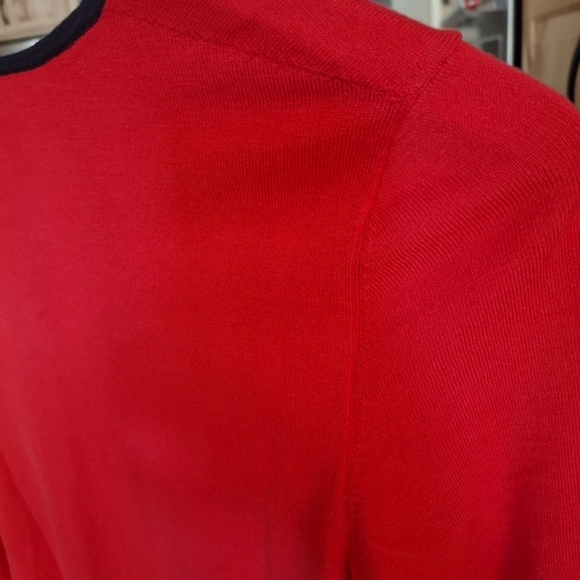 Etcetera Red Sweater with Black Trim - Picture 5 of 8